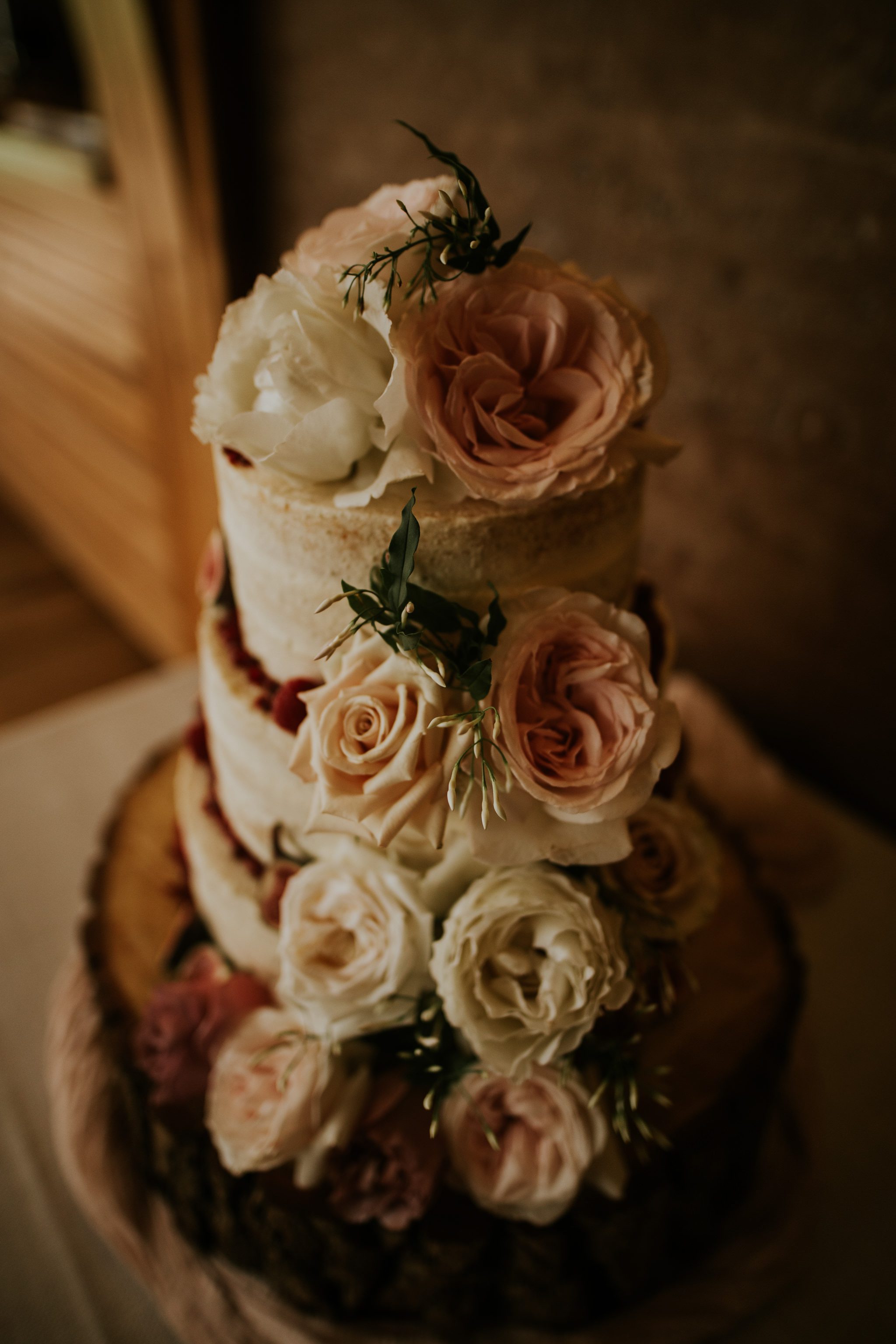 Beautiful wedding cake at Elmore Court