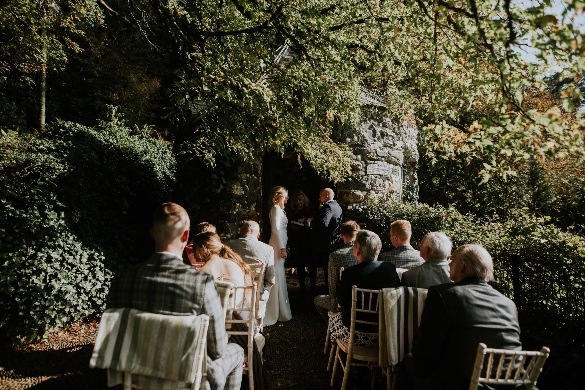 Intimate elopement ceremony at Hotel Endlseigh