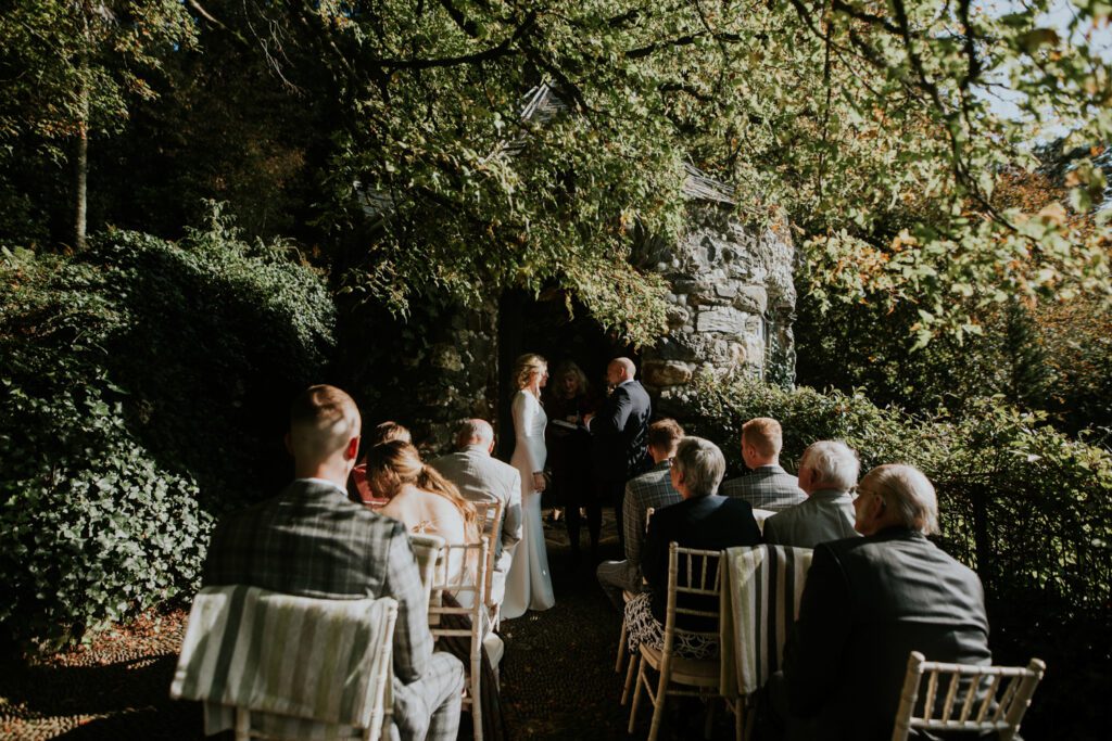 A micro wedding ceremony at The Hotel Endsleigh Dartmoor