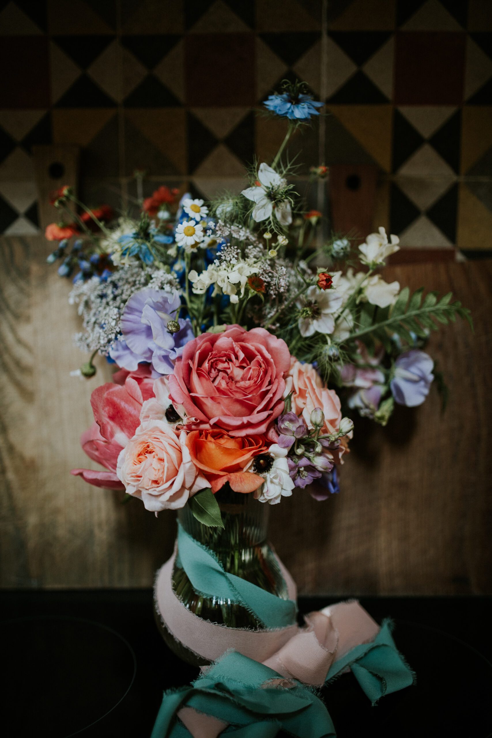 A beautiful bridal bouquet for a wedding at Hayne Devon