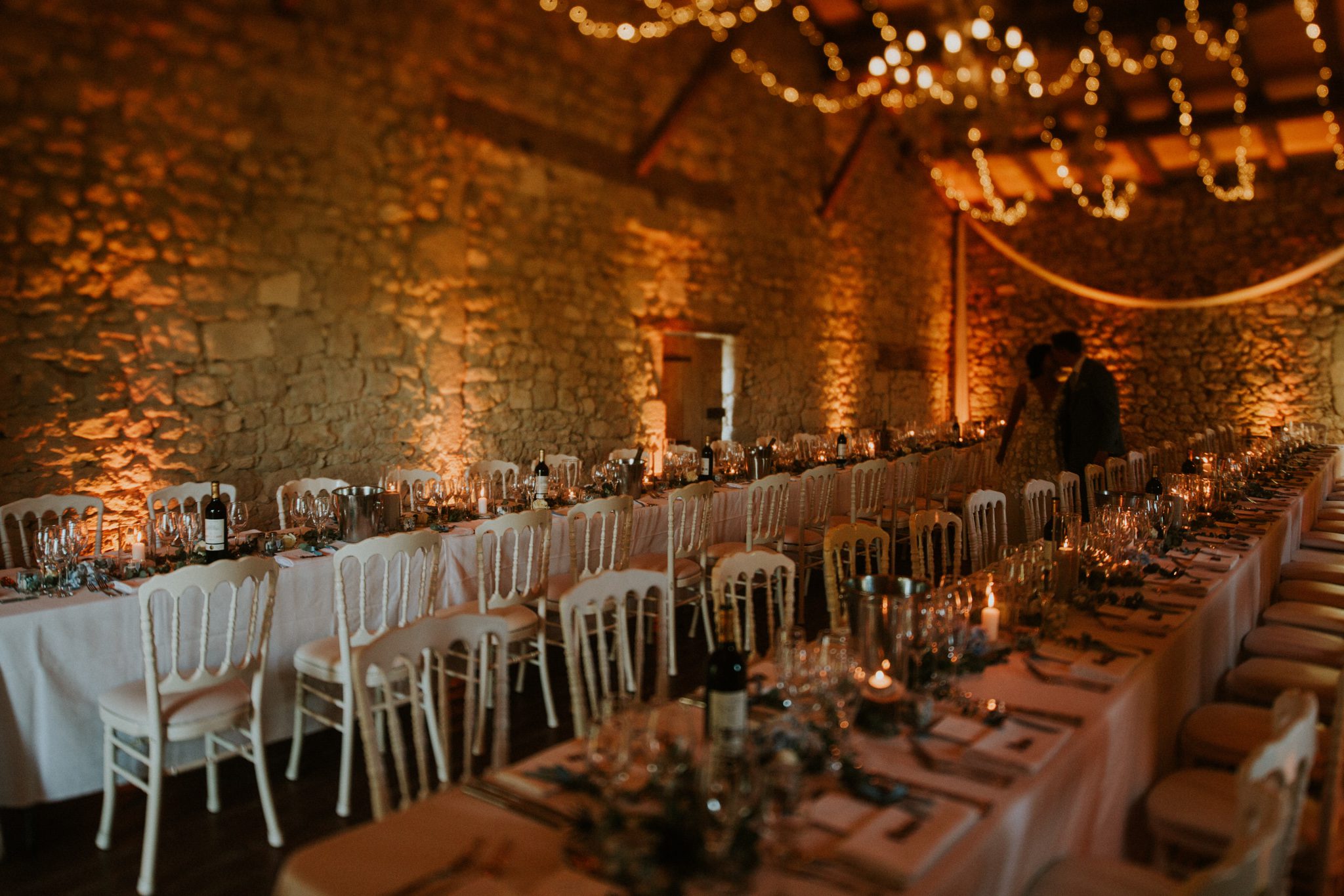 The dining room is set and ready for guests at the wedding venue Chateau St Paul, Marry Me In France